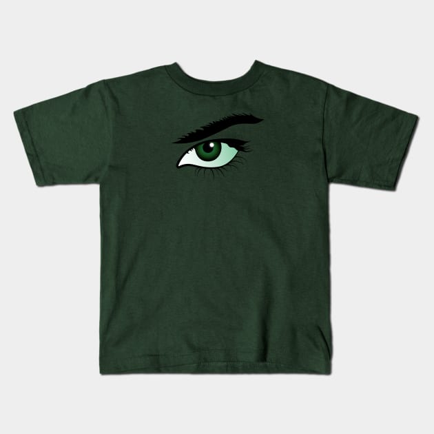 green eyes Kids T-Shirt by Express Yourself everyday